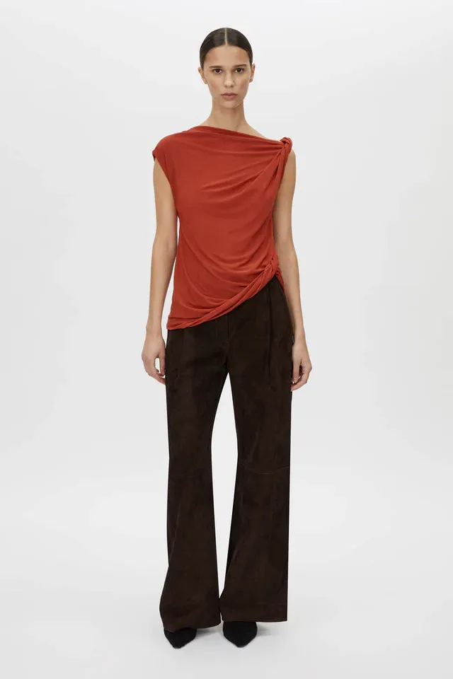 Camilla and Marc Ando Top in Terracotta