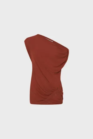 Camilla and Marc Ando Top in Terracotta