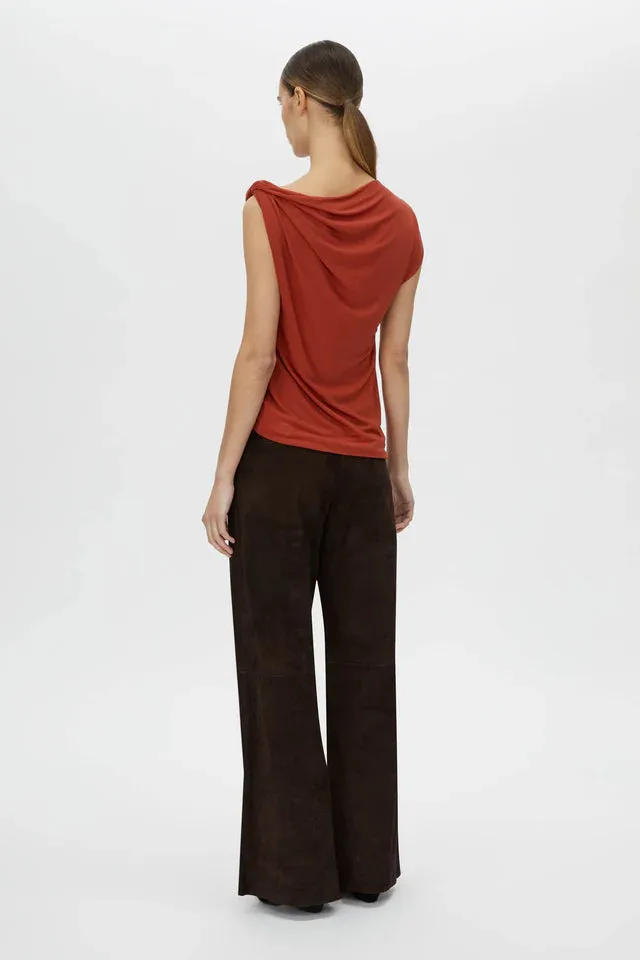 Camilla and Marc Ando Top in Terracotta