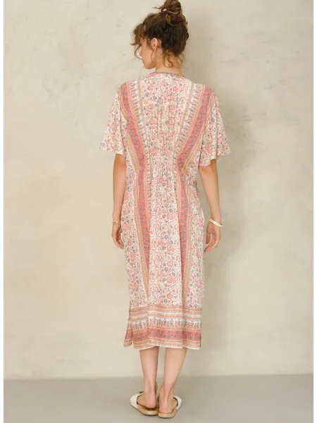 Cass Midi Dress - Coral