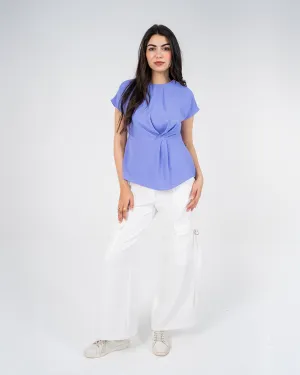 Casual Short Sleeve Womens Blouse