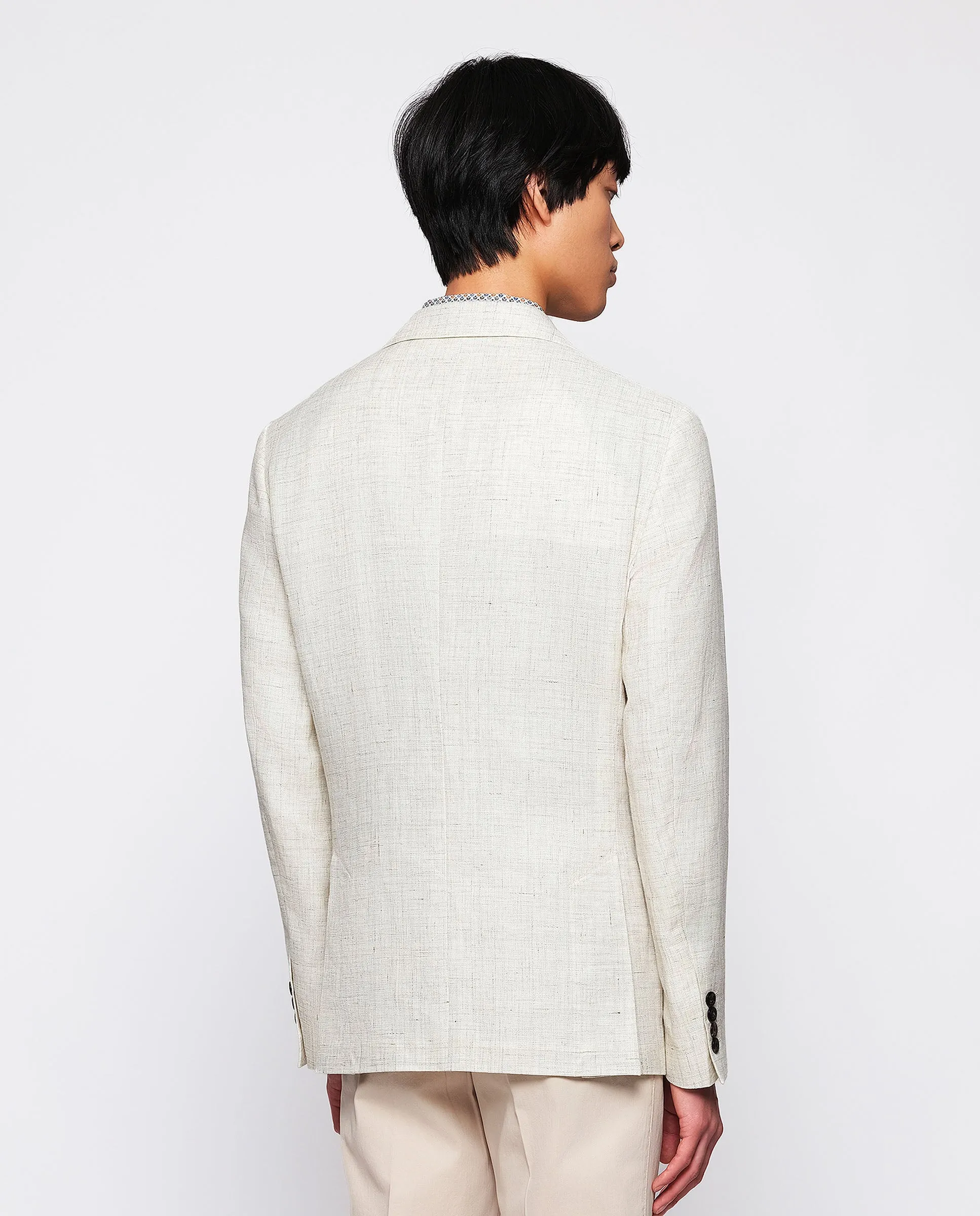 Chaqueta crudo efecto rústico de algodón y