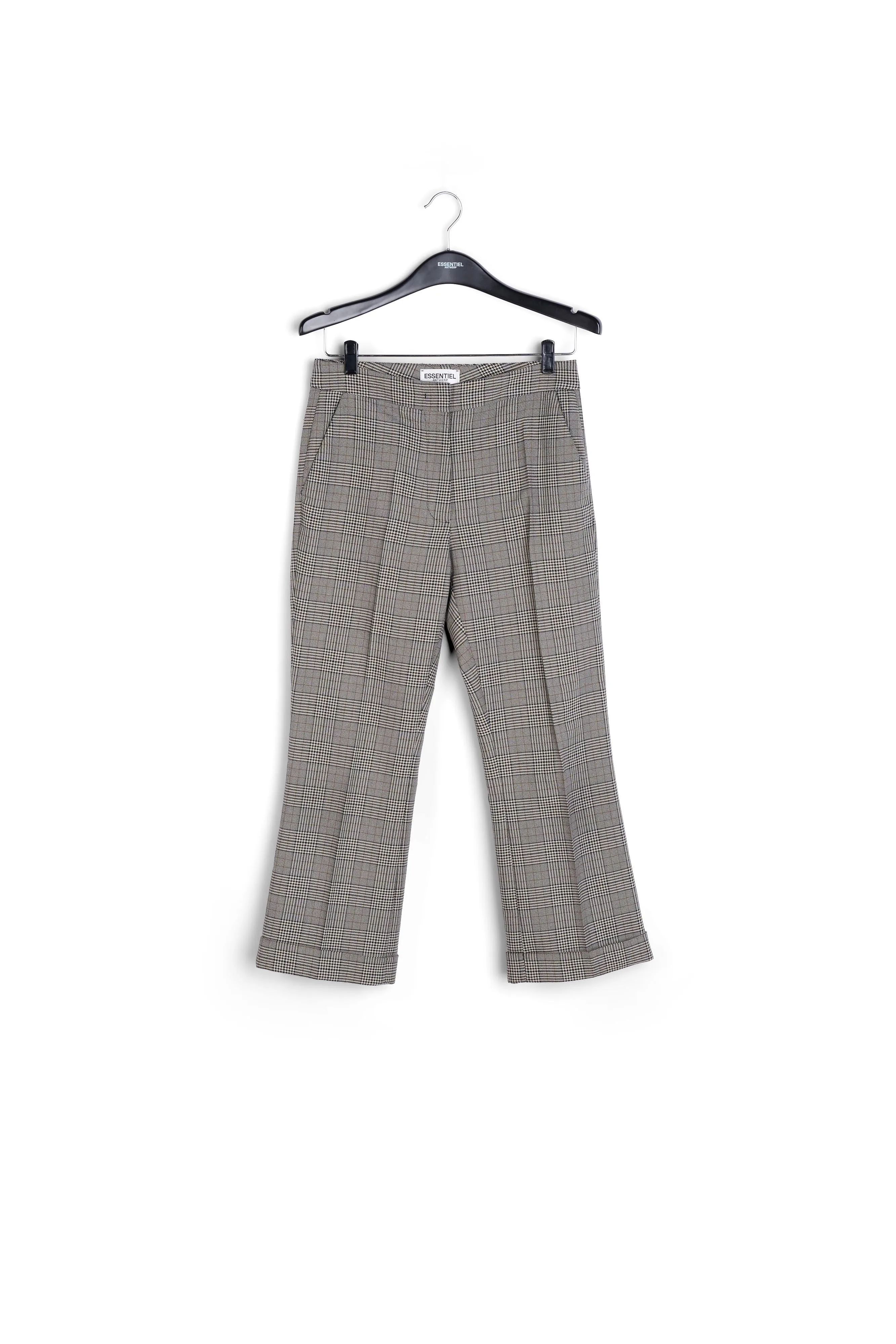 Checked flared pants