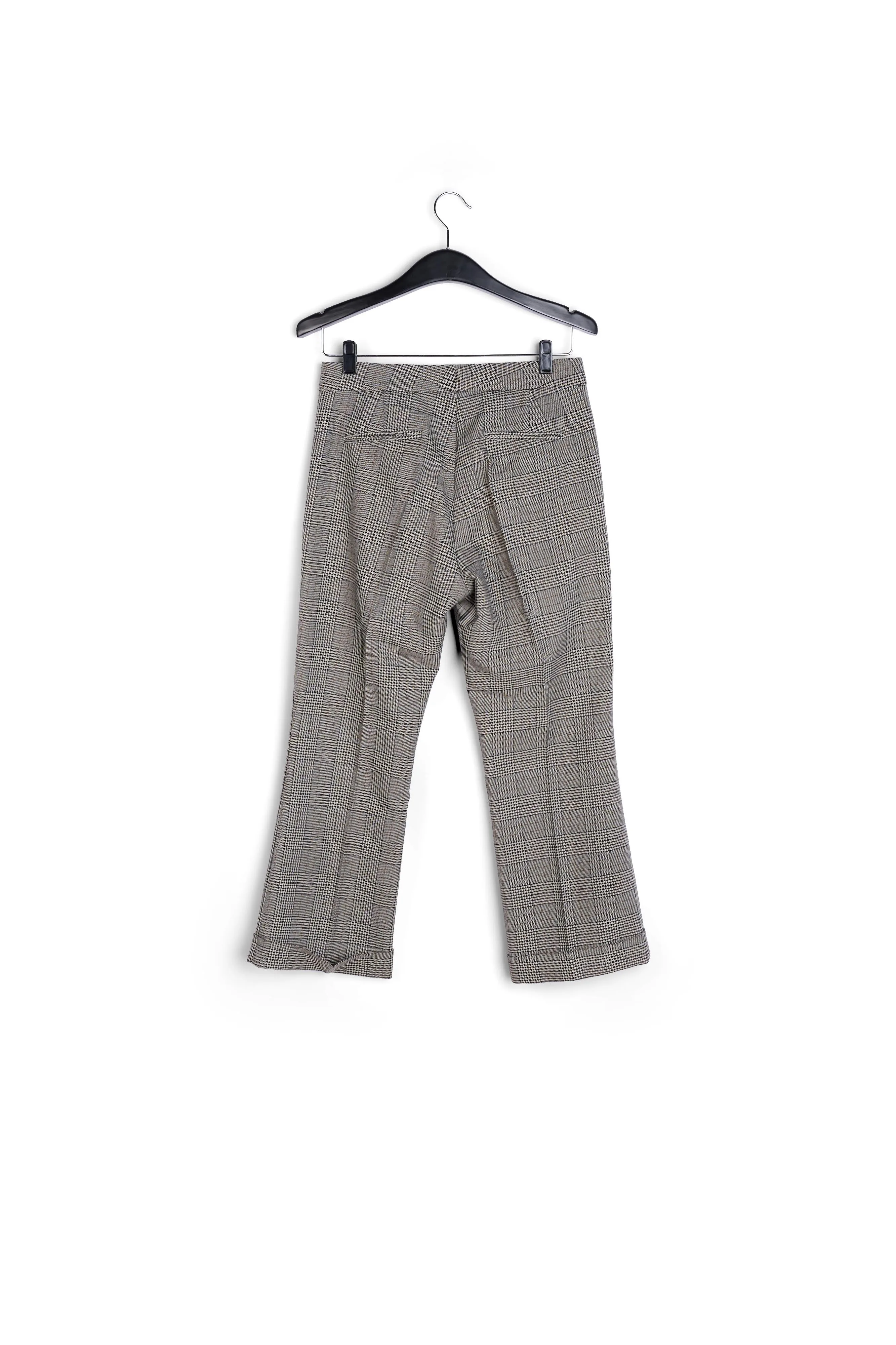 Checked flared pants