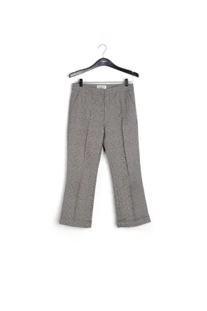 Checked flared pants