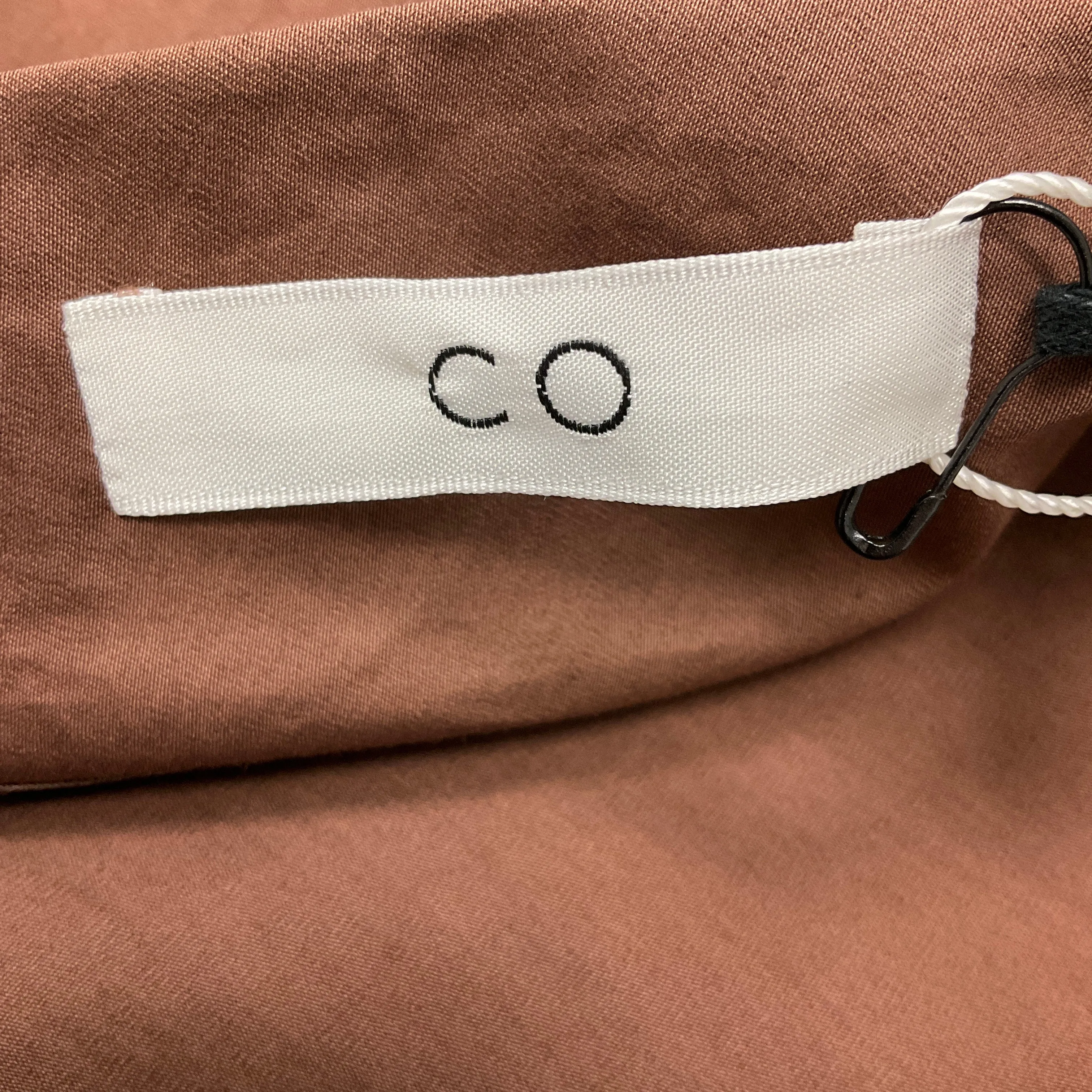 CO Brown Draped Sleeveless Dress