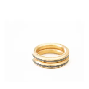 Contemporary Line Gold & Concrete Band