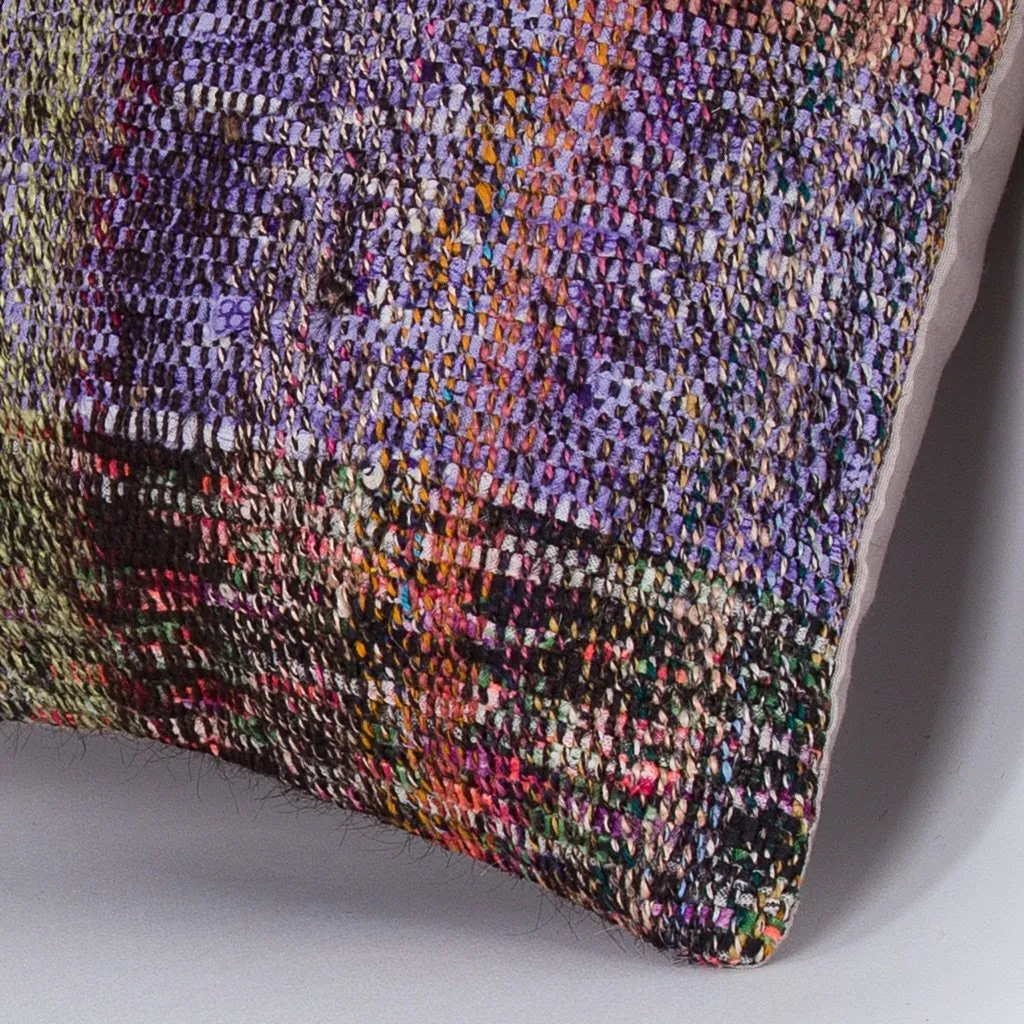 Contemporary Multiple Color Kilim Pillow Cover 16x16 7280
