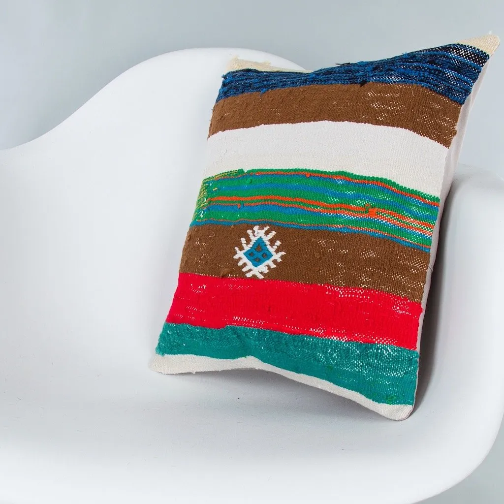 Contemporary Multiple Color Kilim Pillow Cover 16x16 7312