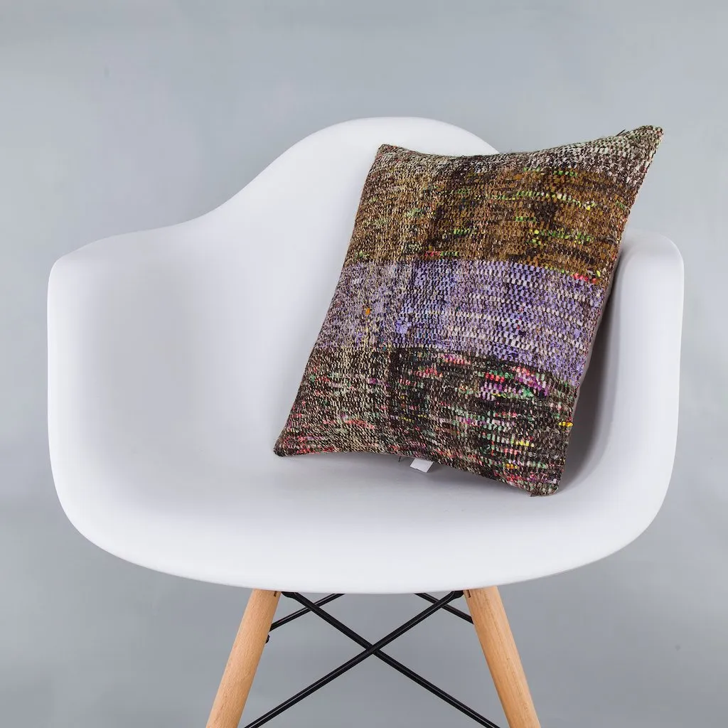 Contemporary Multiple Color Kilim Pillow Cover 16x16 7386