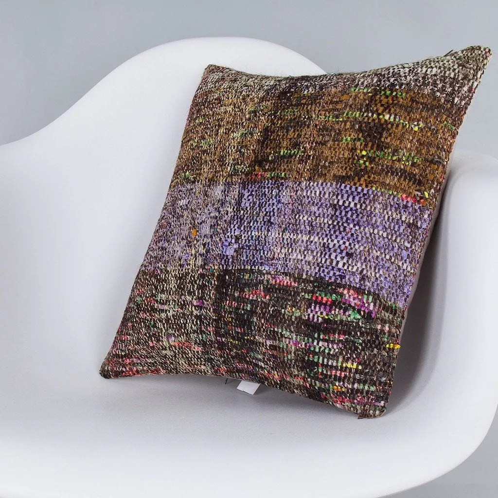 Contemporary Multiple Color Kilim Pillow Cover 16x16 7386