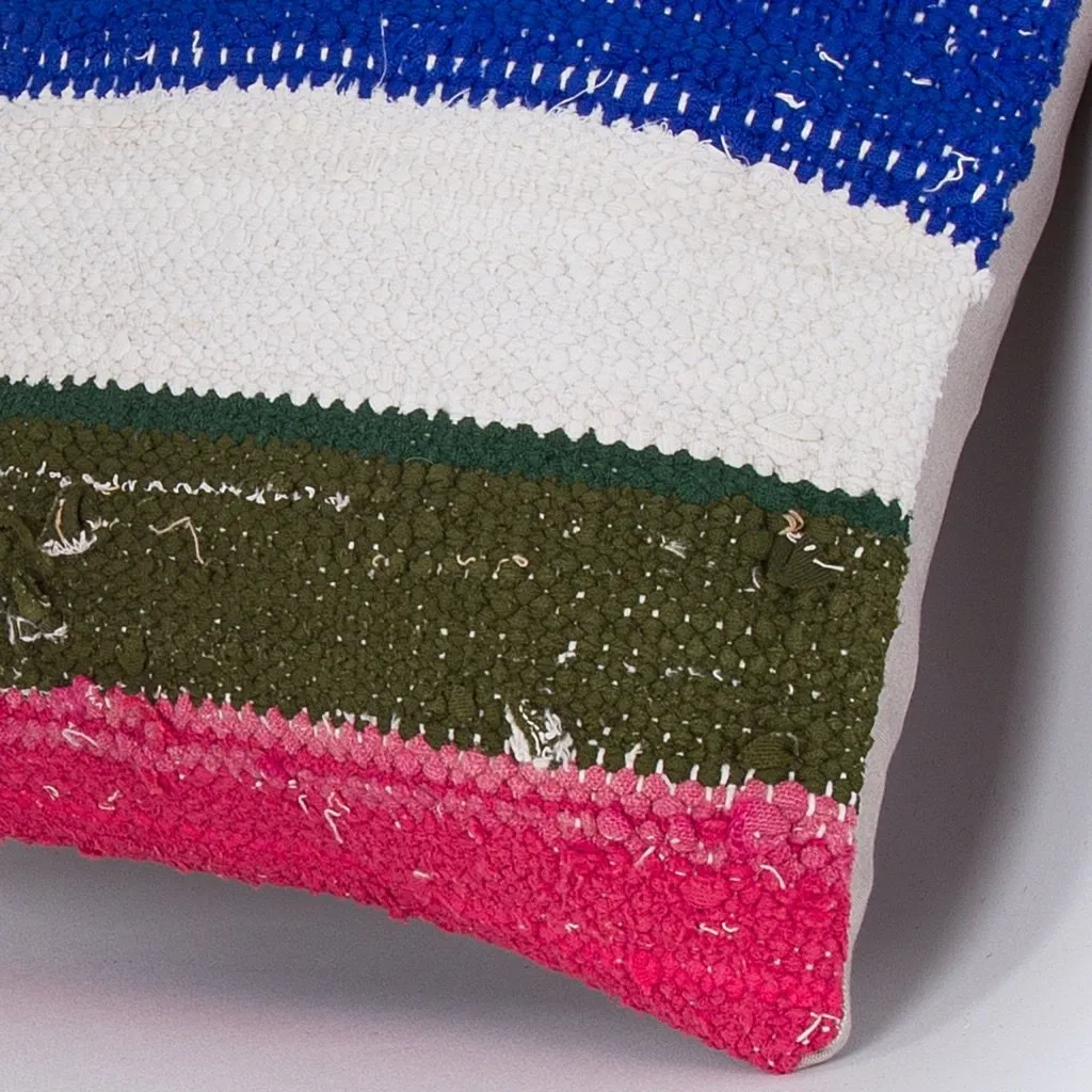 Contemporary Multiple Color Kilim Pillow Cover 16x16 7390