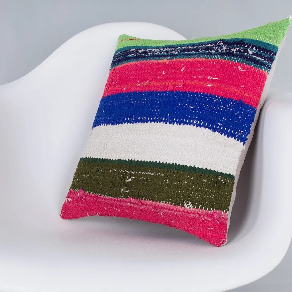 Contemporary Multiple Color Kilim Pillow Cover 16x16 7390