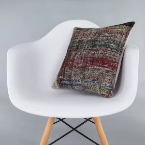 Contemporary Multiple Color Kilim Pillow Cover 16x16 7417