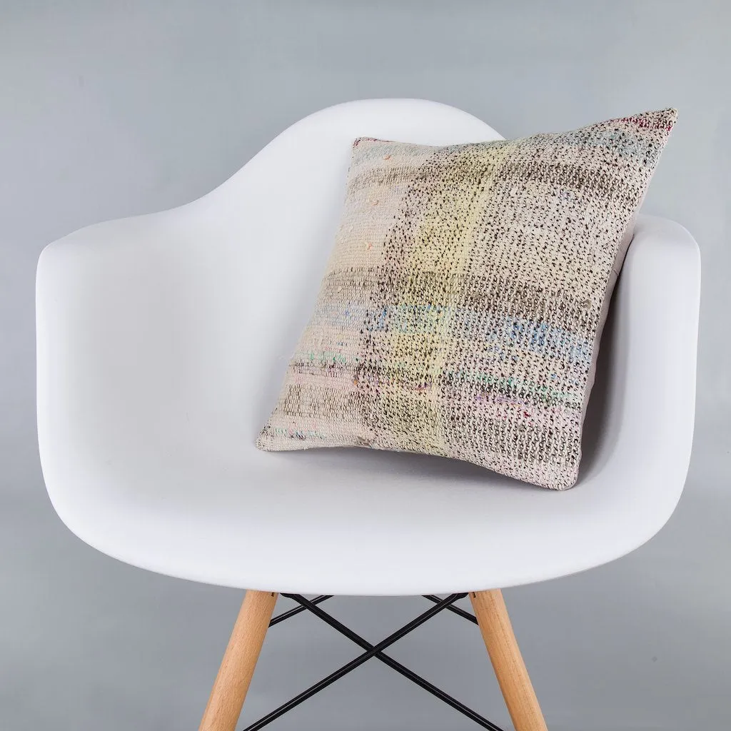 Contemporary Multiple Color Kilim Pillow Cover 16x16 7431