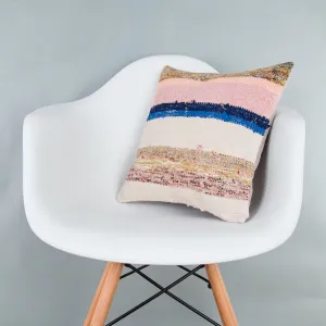 Contemporary Multiple Color Kilim Pillow Cover 16x16 7468