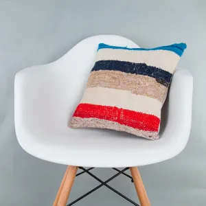 Contemporary Multiple Color Kilim Pillow Cover 16x16 7469