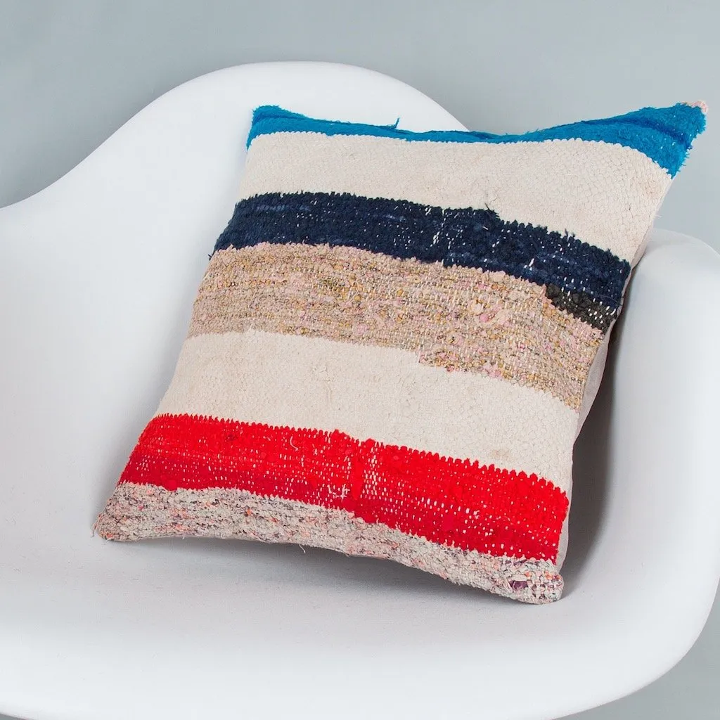 Contemporary Multiple Color Kilim Pillow Cover 16x16 7469