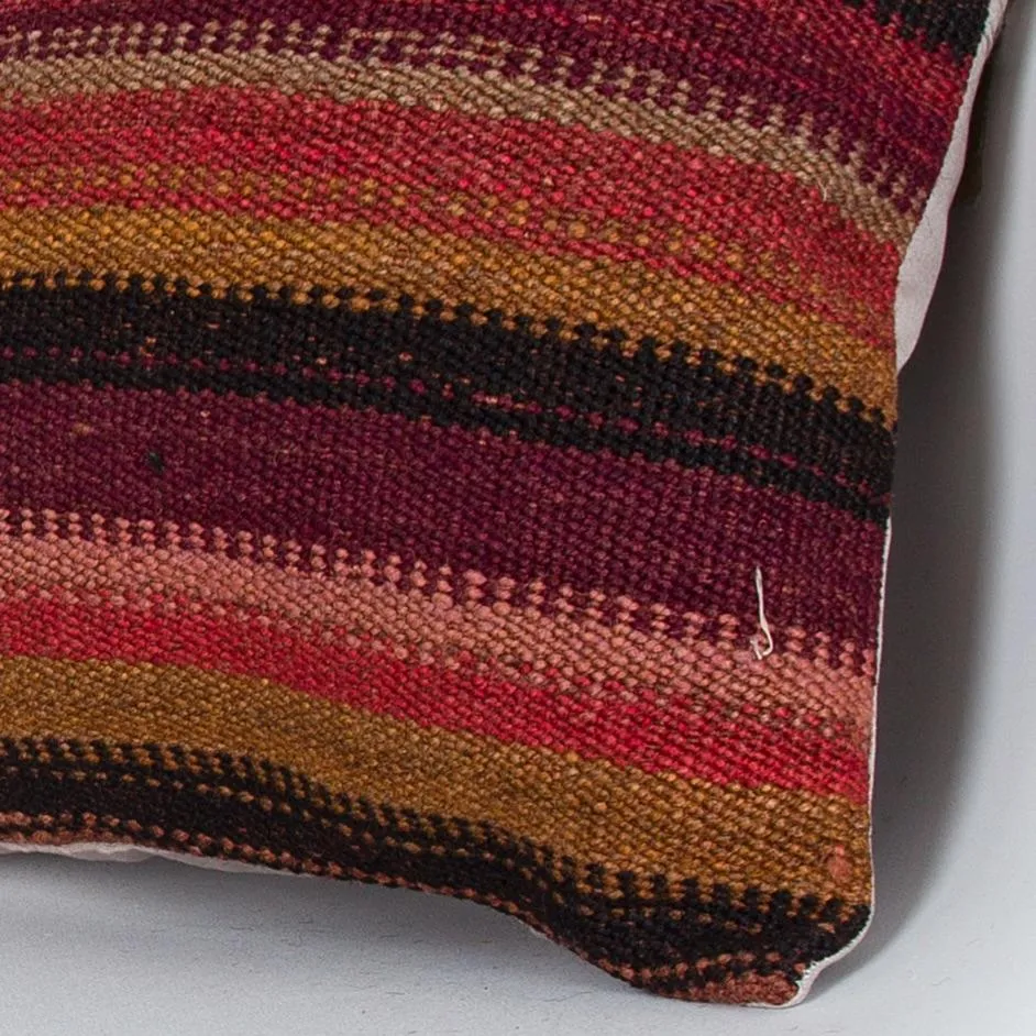 Contemporary Multiple Color Kilim Pillow Cover 16x16 7505