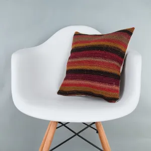 Contemporary Multiple Color Kilim Pillow Cover 16x16 7505