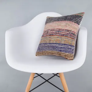 Contemporary Multiple Color Kilim Pillow Cover 16x16 7616