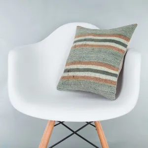 Contemporary Multiple Color Kilim Pillow Cover 16x16 7724