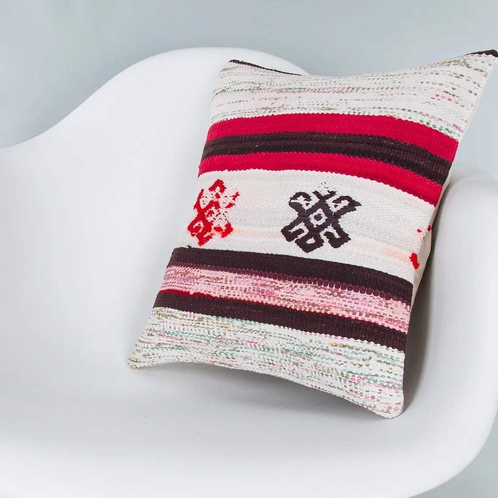 Contemporary Multiple Color Kilim Pillow Cover 16x16 7775