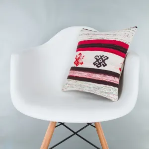 Contemporary Multiple Color Kilim Pillow Cover 16x16 7775