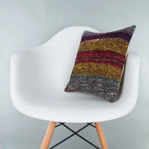 Contemporary Multiple Color Kilim Pillow Cover 16x16 7777