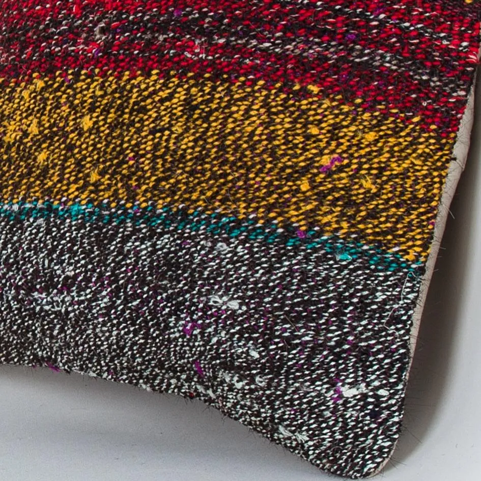 Contemporary Multiple Color Kilim Pillow Cover 16x16 7777