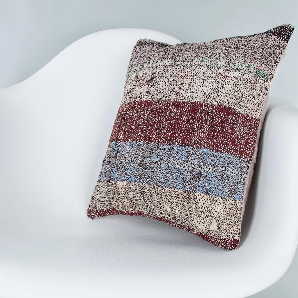 Contemporary Multiple Color Kilim Pillow Cover 16x16 7784