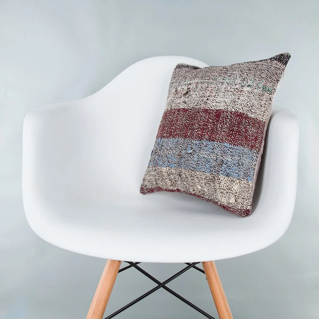 Contemporary Multiple Color Kilim Pillow Cover 16x16 7784