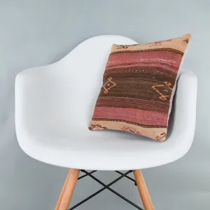 Contemporary Multiple Color Kilim Pillow Cover 16x16 7982