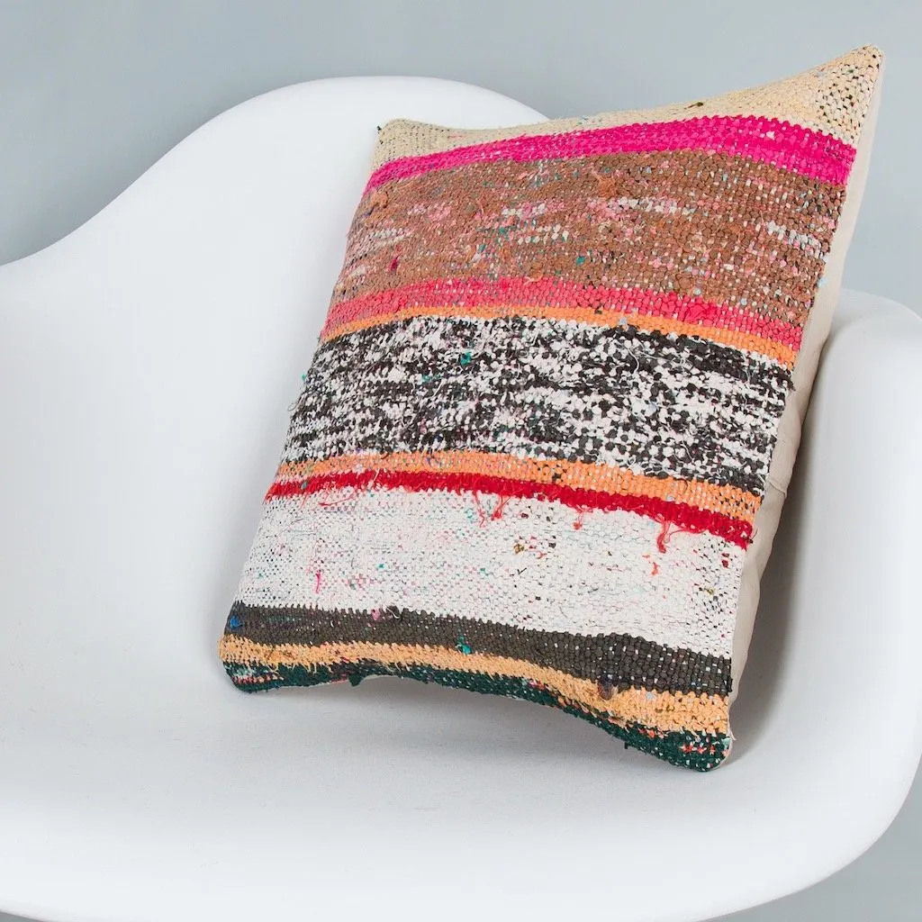 Contemporary Multiple Color Kilim Pillow Cover 16x16 7983