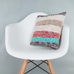 Contemporary Multiple Color Kilim Pillow Cover 16x16 7985