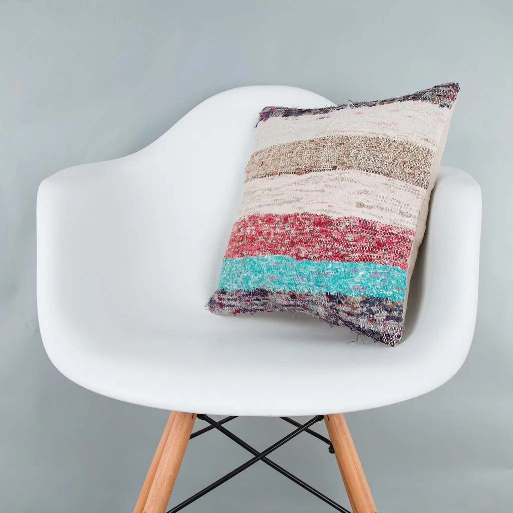 Contemporary Multiple Color Kilim Pillow Cover 16x16 7985