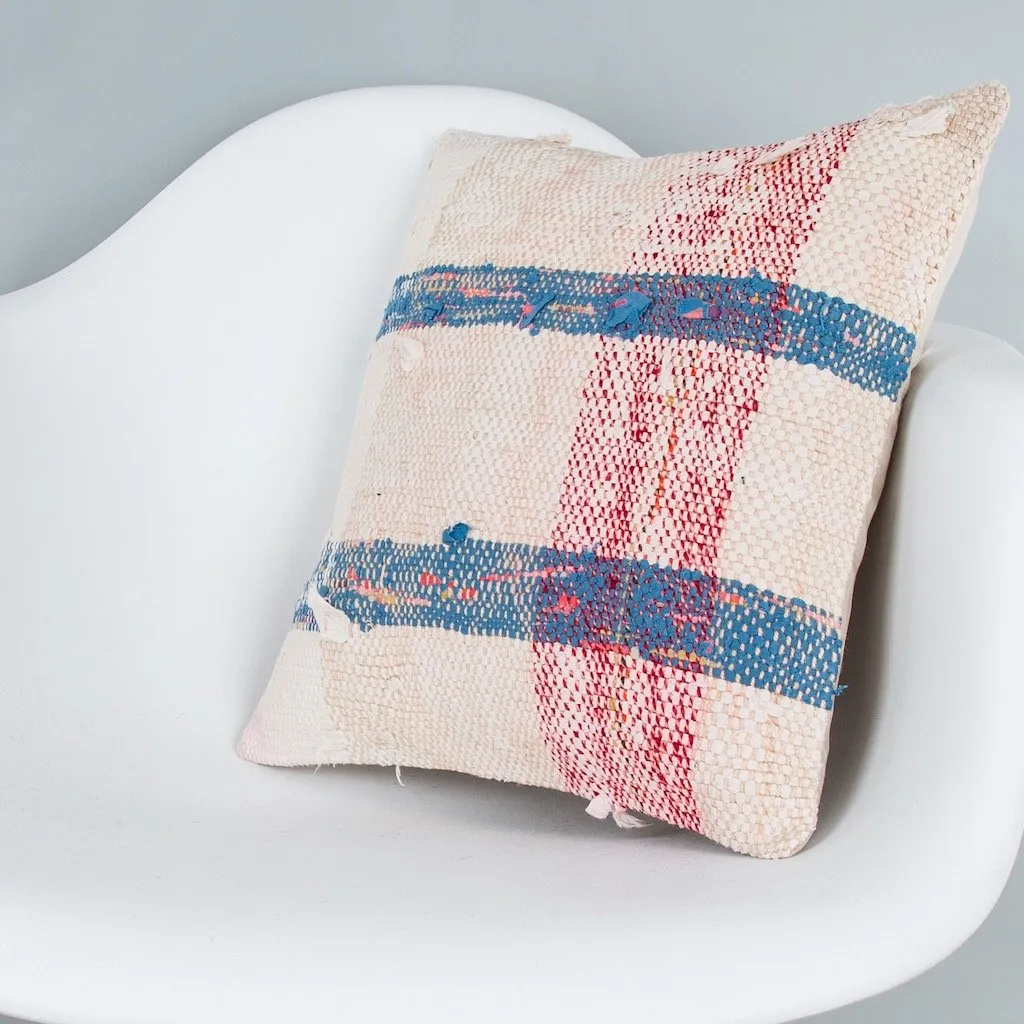 Contemporary Multiple Color Kilim Pillow Cover 16x16 7994