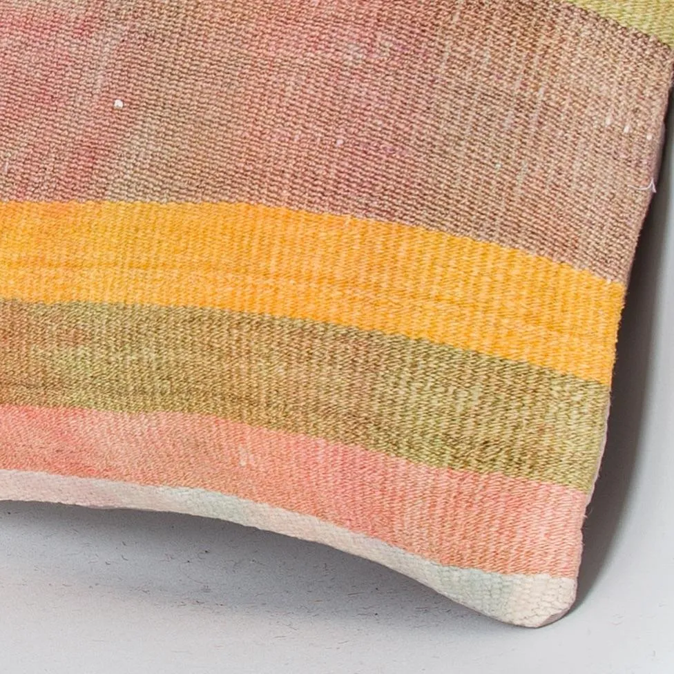 Contemporary Multiple Color Kilim Pillow Cover 16x16 8128