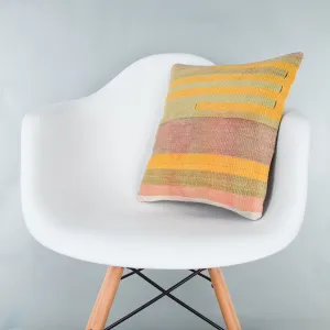 Contemporary Multiple Color Kilim Pillow Cover 16x16 8128