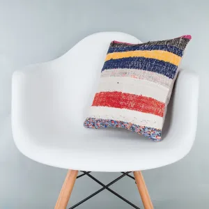 Contemporary Multiple Color Kilim Pillow Cover 16x16 8174