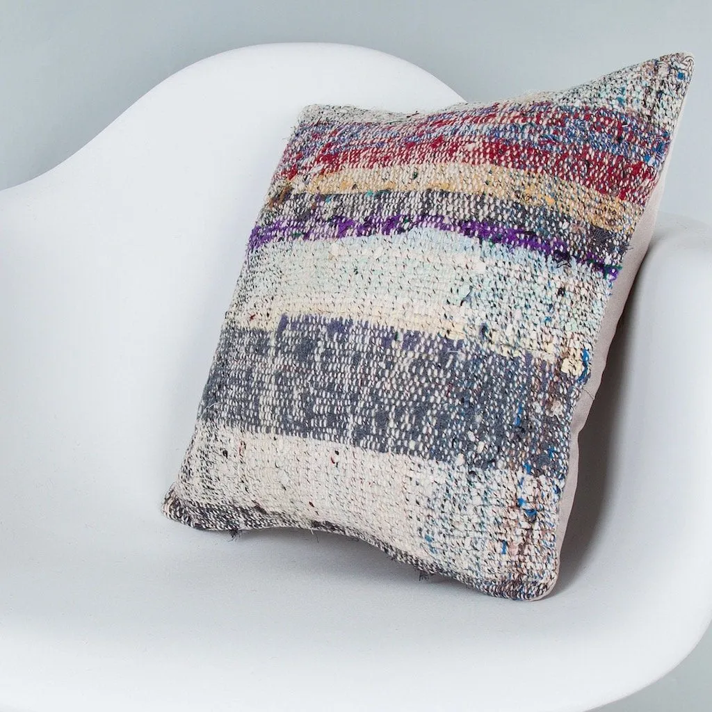 Contemporary Multiple Color Kilim Pillow Cover 16x16 8177