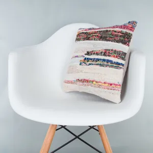 Contemporary Multiple Color Kilim Pillow Cover 16x16 8315