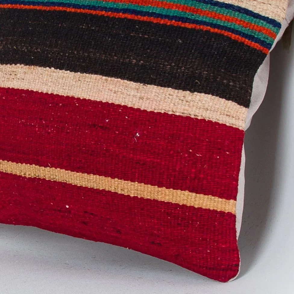 Contemporary Multiple Color Kilim Pillow Cover 16x16 8329