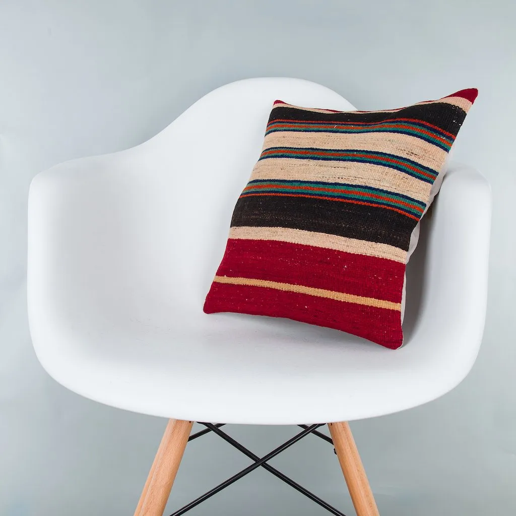 Contemporary Multiple Color Kilim Pillow Cover 16x16 8329