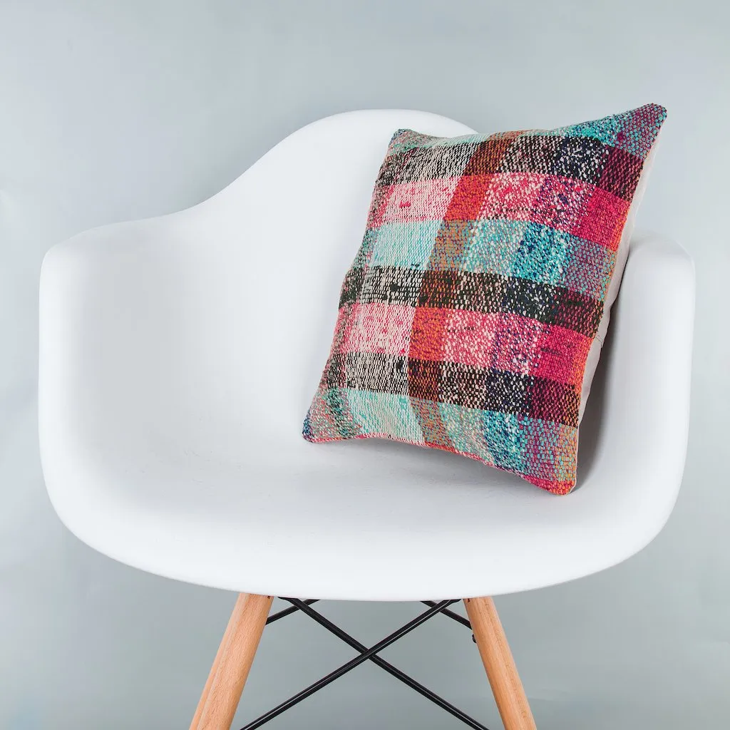 Contemporary Multiple Color Kilim Pillow Cover 16x16 8330