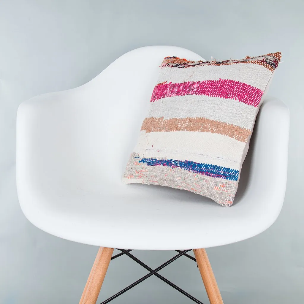 Contemporary Multiple Color Kilim Pillow Cover 16x16 8336