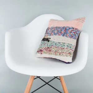 Contemporary Multiple Color Kilim Pillow Cover 16x16 8338