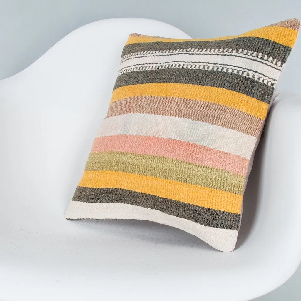 Contemporary Multiple Color Kilim Pillow Cover 16x16 8344
