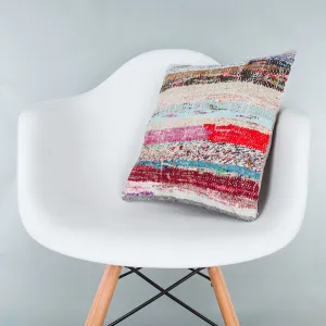 Contemporary Multiple Color Kilim Pillow Cover 16x16 8350