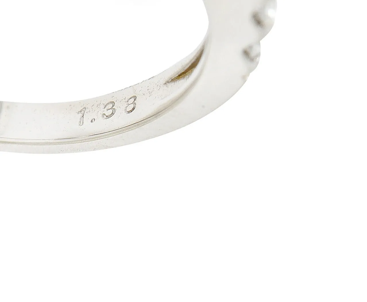 Contemporary Opal Diamond Platinum Cluster Ring